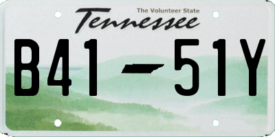 TN license plate B4151Y
