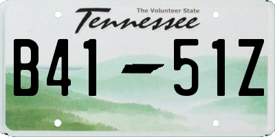 TN license plate B4151Z