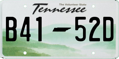 TN license plate B4152D