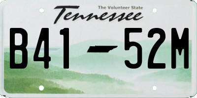TN license plate B4152M