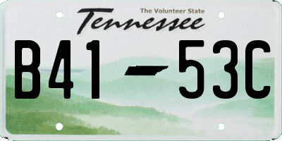 TN license plate B4153C