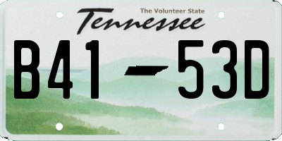 TN license plate B4153D
