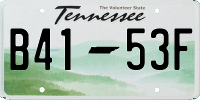 TN license plate B4153F