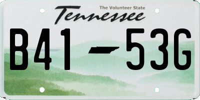 TN license plate B4153G