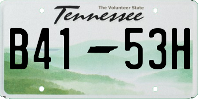 TN license plate B4153H