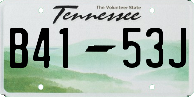 TN license plate B4153J