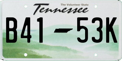 TN license plate B4153K