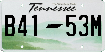 TN license plate B4153M