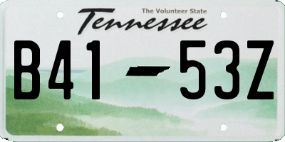 TN license plate B4153Z