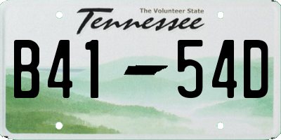 TN license plate B4154D
