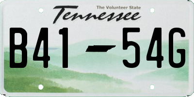 TN license plate B4154G
