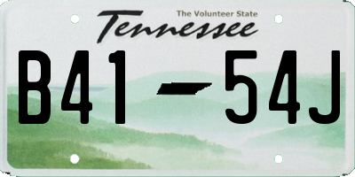 TN license plate B4154J