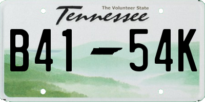 TN license plate B4154K