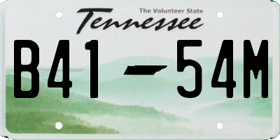 TN license plate B4154M
