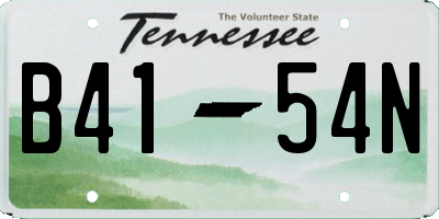 TN license plate B4154N