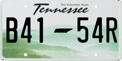 TN license plate B4154R