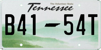 TN license plate B4154T