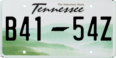 TN license plate B4154Z