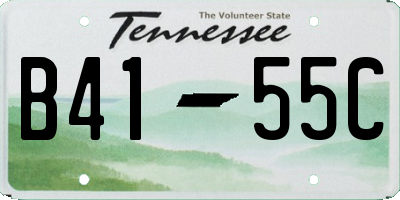 TN license plate B4155C