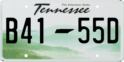 TN license plate B4155D