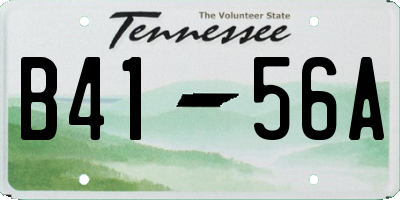 TN license plate B4156A