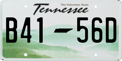 TN license plate B4156D