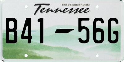 TN license plate B4156G
