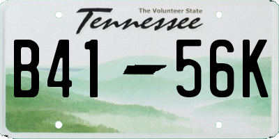 TN license plate B4156K