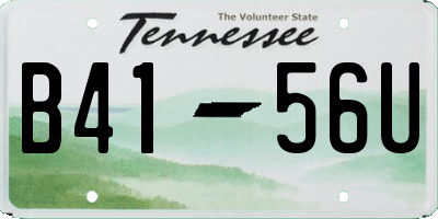 TN license plate B4156U