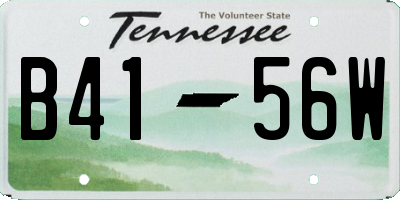 TN license plate B4156W