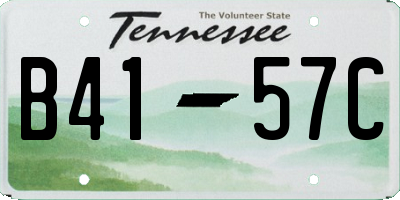 TN license plate B4157C