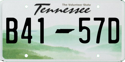 TN license plate B4157D