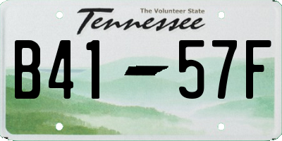 TN license plate B4157F