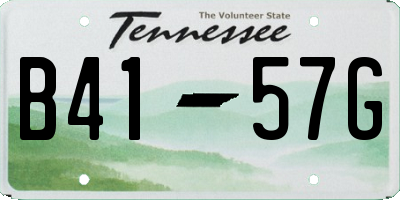 TN license plate B4157G
