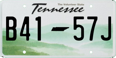 TN license plate B4157J