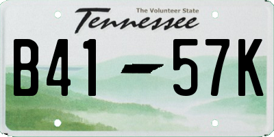 TN license plate B4157K