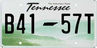 TN license plate B4157T