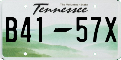 TN license plate B4157X