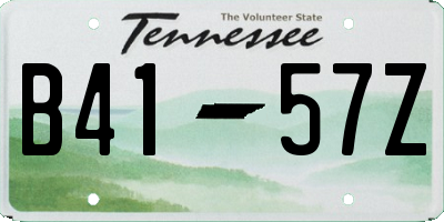 TN license plate B4157Z
