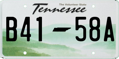 TN license plate B4158A