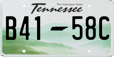 TN license plate B4158C