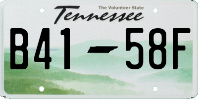 TN license plate B4158F