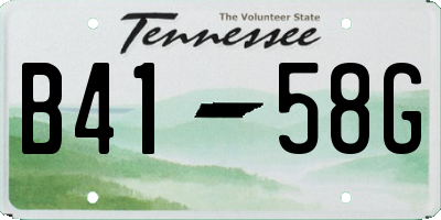 TN license plate B4158G