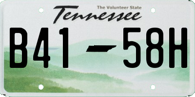 TN license plate B4158H