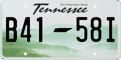 TN license plate B4158I
