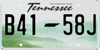TN license plate B4158J