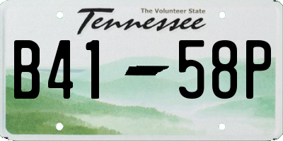 TN license plate B4158P