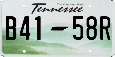 TN license plate B4158R