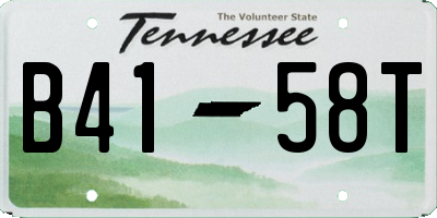 TN license plate B4158T