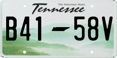 TN license plate B4158V